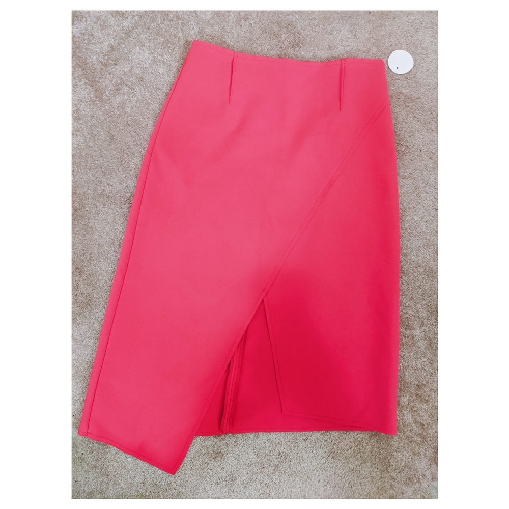 Bright pink skirt